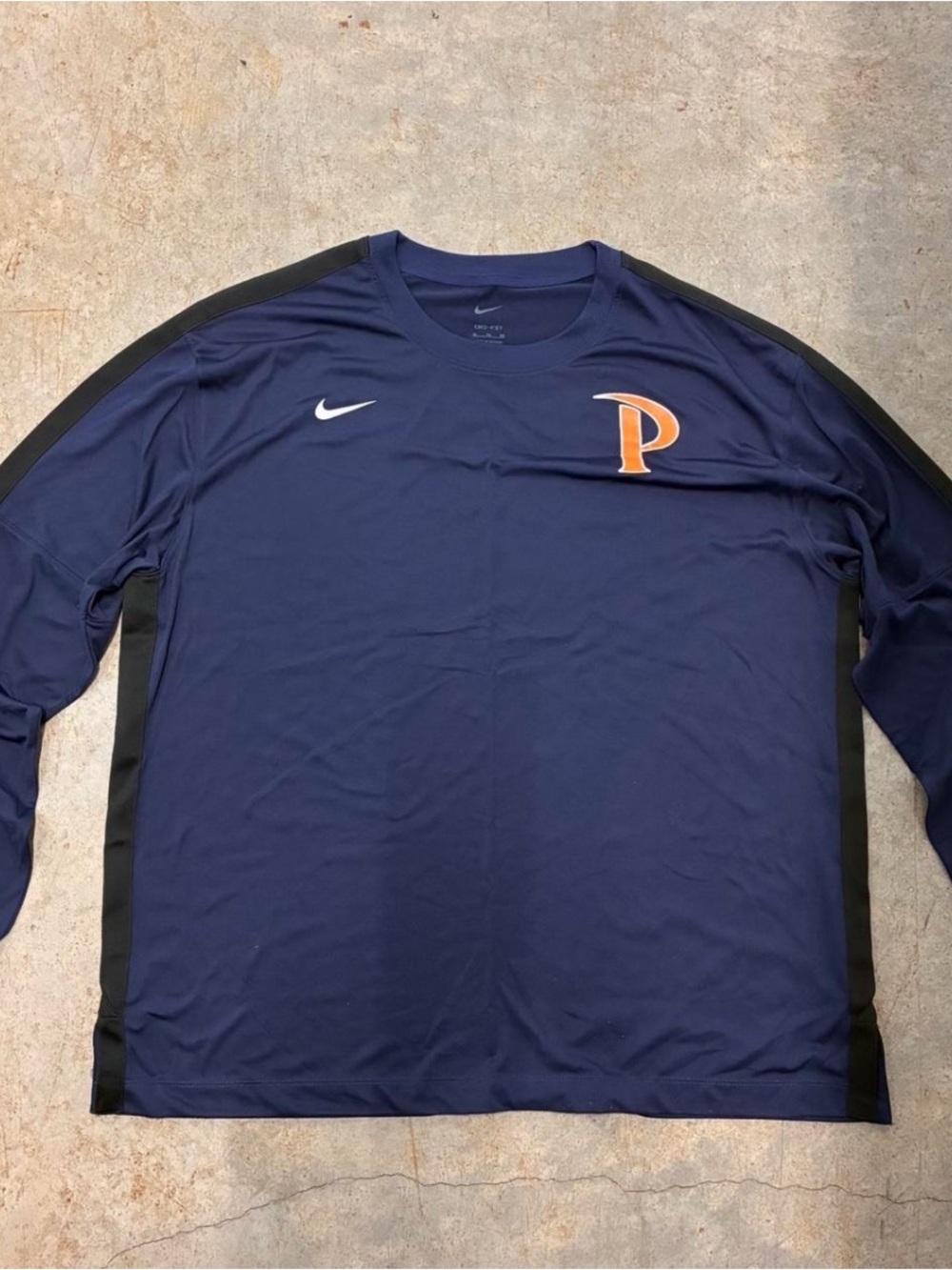 Pepperdine Nike Navy Long-Sleeve Dri-Fit Performance Shirt - Size XL